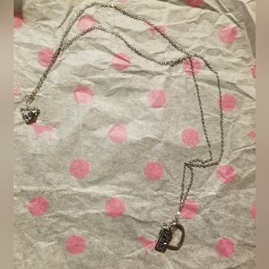 Victoria's Secret PINK Heart Necklace with small charm